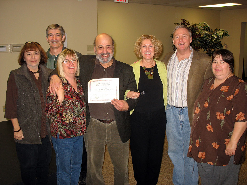 Marvyn receiving honorary membership in SPNO 2007